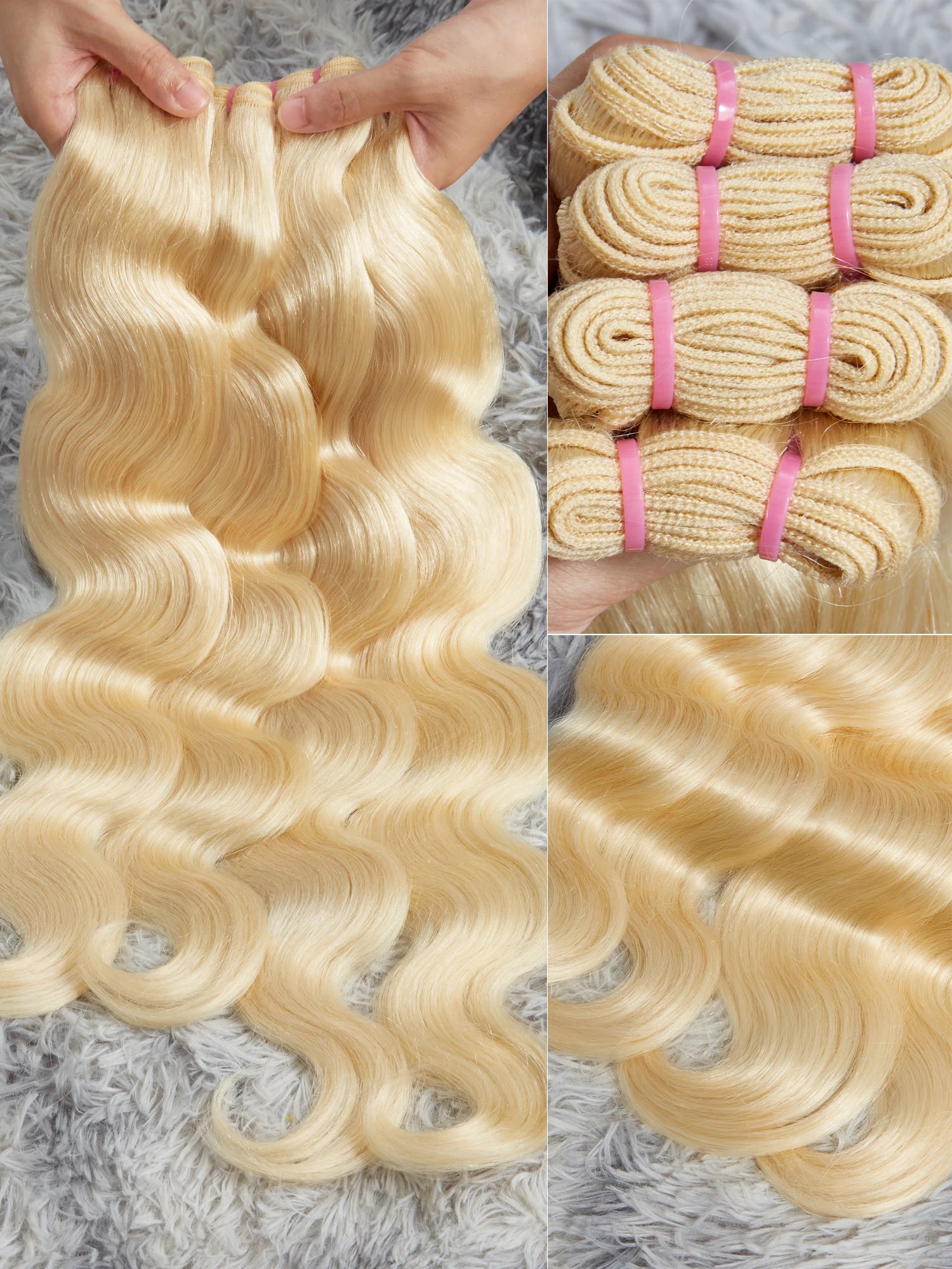 613 Body Wave Bundles Hair Extension Omber Blonde Human Hair Bundles 3/4 Pcs/Lot 100% Human Hair Brazilian Hair Wavy Weave Remy