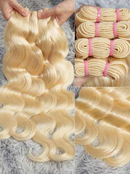 613 Body Wave Bundles Hair Extension Omber Blonde Human Hair Bundles 3/4 Pcs/Lot 100% Human Hair Brazilian Hair Wavy Weave Remy