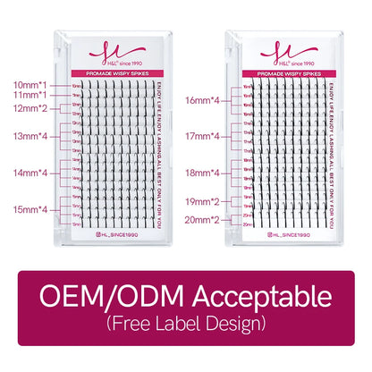 Wispy Fairy Eyelashes Individual Cluster Spikes Lash Wispy Premade Russian Matte Promade Wispy Spikes False Eyelash Extensiones