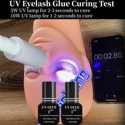 UV Lashes Glue For Eyelashes Extension Adhesive Gel Waterproof Lasting 1S Quick Dry Adhesive No Irritant Korean Makeup Tools