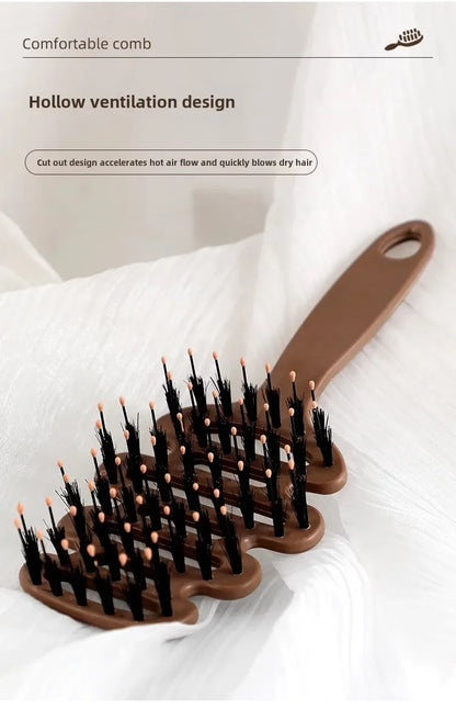 Boar Bristle Paddle Hair Brush Anti Static Comb Hairdressing Massage Comb Curly Hairbrush Salon Hair Styling Tools Makeup Tools