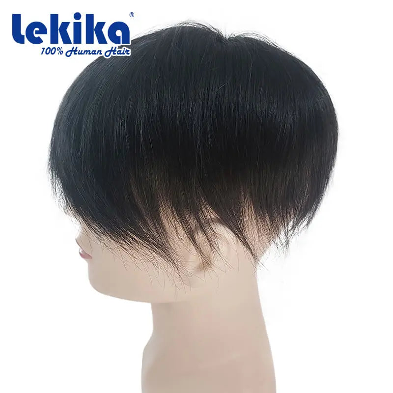 Male Hair Fine Welded Mono Base Wigs for Men Replacement Systems Natural Human Hair Toupee Men Breathable Male Wig Free Shipping
