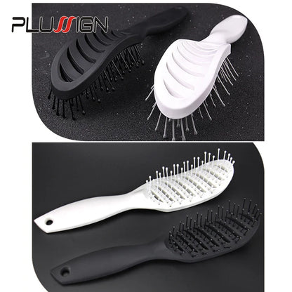 Salon & Home Use Anti Static Hair Brush Tangle Free Pocket Comb Hair Massage Scalp Brush Electric Ionic Styling Hairbrush