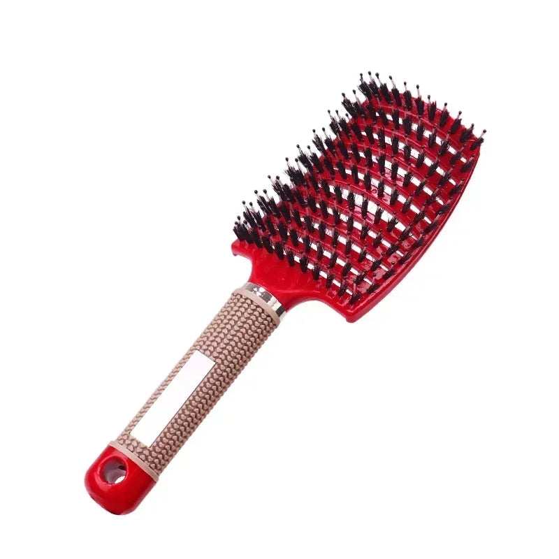 Hair Brush Scalp Massage Comb Hairbrush Boar Bristle Nylon Women Wet Curly Detangle Hair Brush Salon Hairdressing Styling Tool