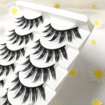 5 pairs of 3D role-playing false eyelashes -5 pairs, C-roll, mixed style dramatic false eyelashes -5 pairs of great demons