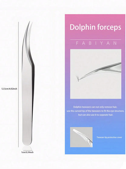 4PCS Eyelash Extensions Tweezers Set  Stainless Steel Tweezers for DIY Lash Extension and Removal Eyebrow Tweezers Nippers Eyela