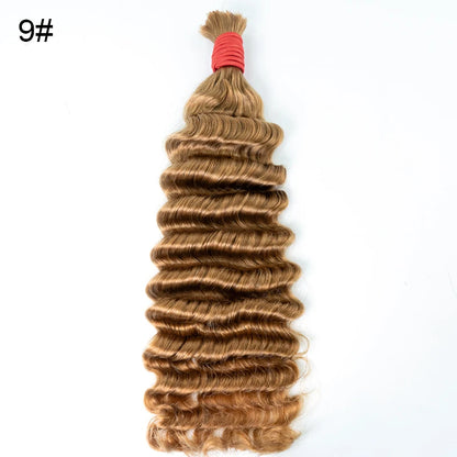 No Weft Vietnamese Human Hair Bulk Deep Wave For Braiding 18-30inches Remy Hair Extensions Virgin  Deep Curly 100% Cabelo humano