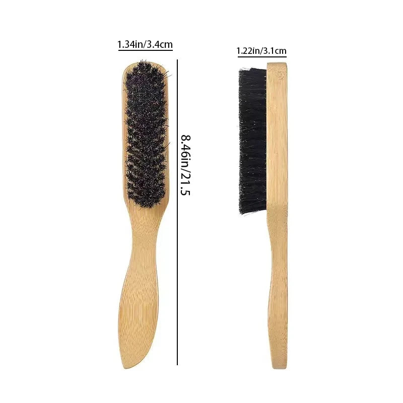 Hair Brushes With Bristles2pcs, Hair BrushBristles With Wooden Handle, ProfessionalHair Brushes For Home And Salon