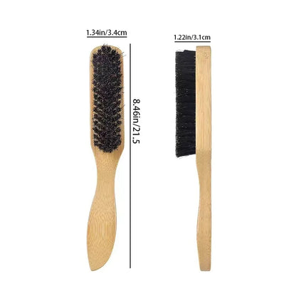 Hair Brushes With Bristles2pcs, Hair BrushBristles With Wooden Handle, ProfessionalHair Brushes For Home And Salon