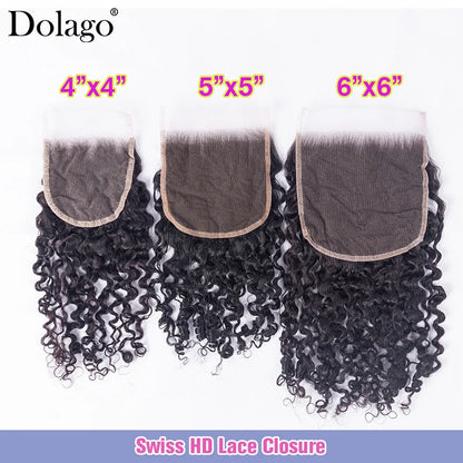 2x6 4x4 5x5 6x6 HD Lace Closure With Bundles Burmese Curly Human Hair Bundles With Closure Raw Weaves Human Hair With Closures