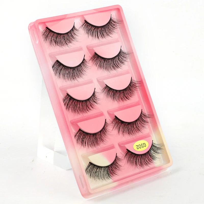 5 Pairs 3d mink eyelashes eyelash extension natural false eyelashes volume dramatic 3d lashes maquillaje mink cilios makeup tool