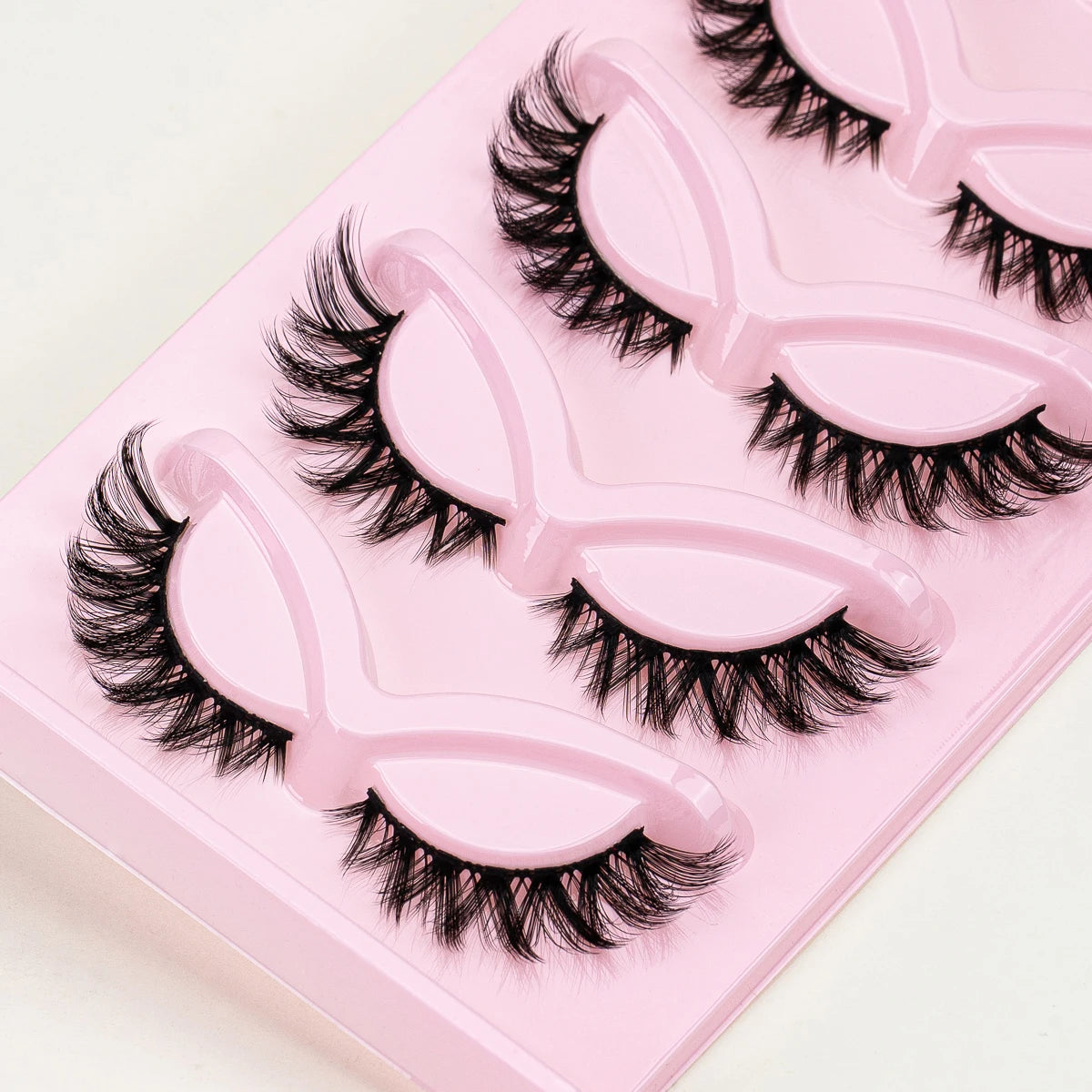 SEXYSHEEP Lashes Natural Look Mink Eyelashes Cat Eye Cosplay Cross Faux Mink Wispy Soft Lashes Makeup