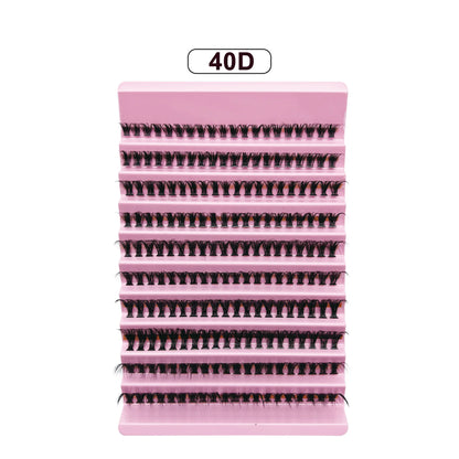 200 Pieces DIY Personal Lashes 40P Eyelash Cluster Natural Look Wispy Lashes 9-16MM D Curly Hair Personal Clusters Lashes Fluffy