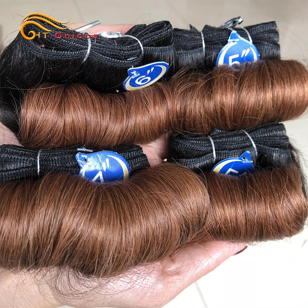 Human Hair Bundles with Body Wave Frontal Ombre Brazilian Curly Weaving Bundles with Closure Frontal 13x4 HD Transparent Lace