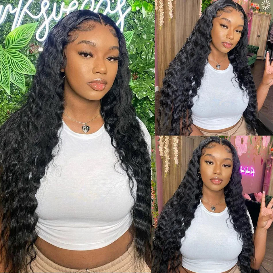 Loose Deep Wave 13x6 Lace Frontal Wig Human Hair Wigs Women Raw Indian 30 Inch Lace Front Wig 5x5 Lace Closure Wig