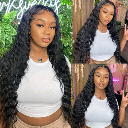 Loose Deep Wave 13x6 Lace Frontal Wig Human Hair Wigs Women Raw Indian 30 Inch Lace Front Wig 5x5 Lace Closure Wig