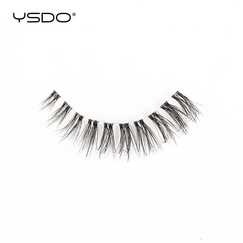 YSDO Natural Long Eyelashes 10 Pairs Wispy Soft 3D Mink Lashes Reusable Cat Eye Lashes Makeup Eyelash Extension Faux Cils