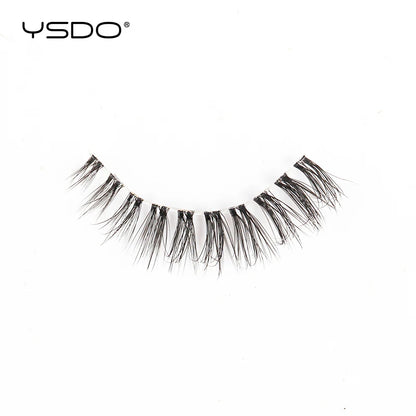 YSDO Natural Long Eyelashes 10 Pairs Wispy Soft 3D Mink Lashes Reusable Cat Eye Lashes Makeup Eyelash Extension Faux Cils