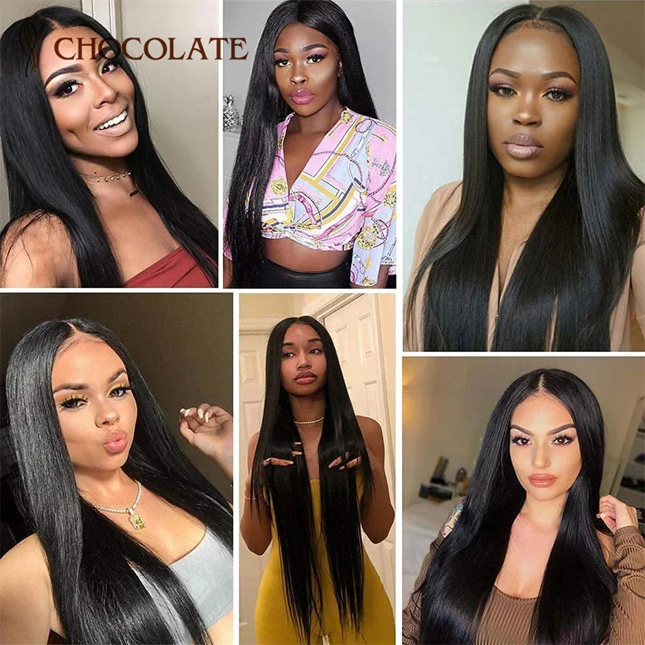 Malaysian Straight V Part Wig Human Hair Wigs For Women Straight Wigs No Leave Out Side Part Wig Machine Made Human Hair Wig