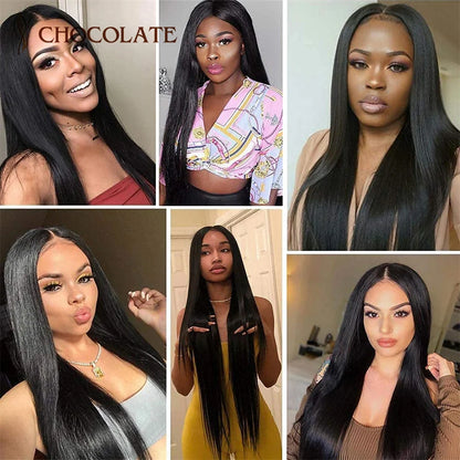 Malaysian Straight V Part Wig Human Hair Wigs For Women Straight Wigs No Leave Out Side Part Wig Machine Made Human Hair Wig