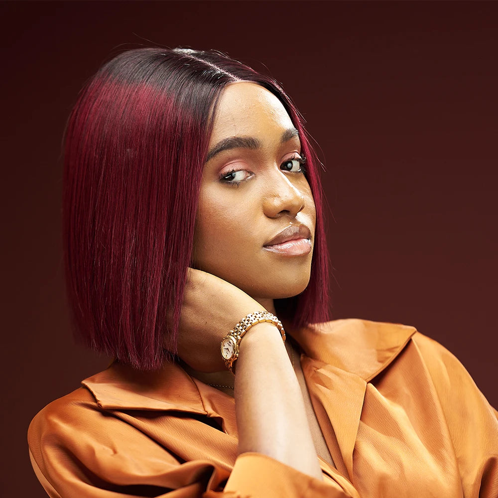 Bone Straight Vietnam Raw Human Hair 3 Bundles with Closure 12a Super Double Drawn Bundles 2x6 Lace Kim K Brown OT1B99j Burgundy