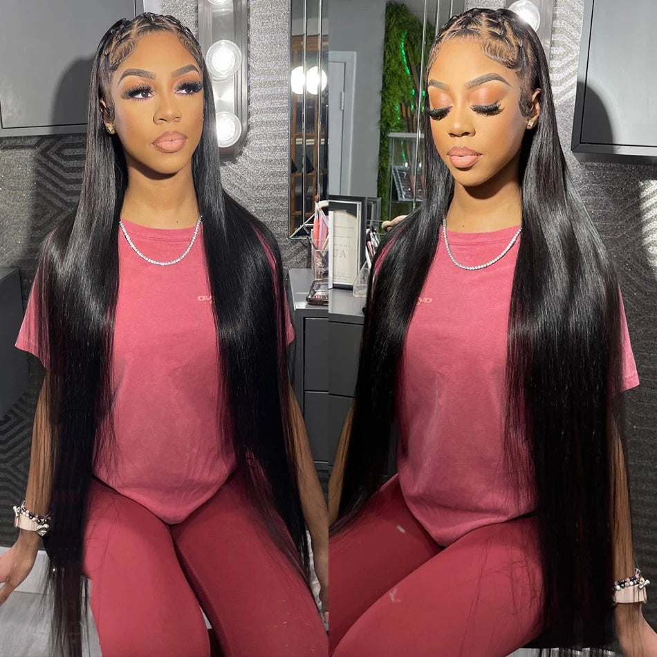 13x6 HD Lace Frontal Wigs Straight Lace Front Human Hair Wigs For Women Transparent Lace Wig 13x4 Human Hair 180% High Density