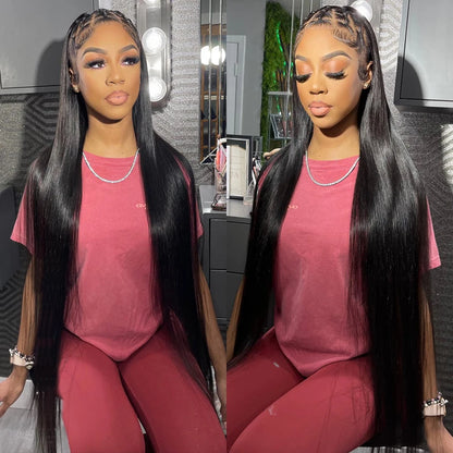 13x6 HD Lace Frontal Wigs Straight Lace Front Human Hair Wigs For Women Transparent Lace Wig 13x4 Human Hair 180% High Density