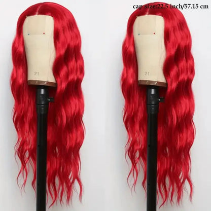 Synthetic Wig With Centre Parting, Long Curls, Fashionable And Voluminous, Lightweight And Breathable, Full Head Cover.