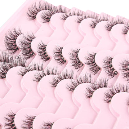 Cat Eye Lash 3/5/10 Pairs Half Lashes Natural Long False Eyelashes Wispy 3D Mink Lashes Volume Faux Cilios Extension Makeup Tool