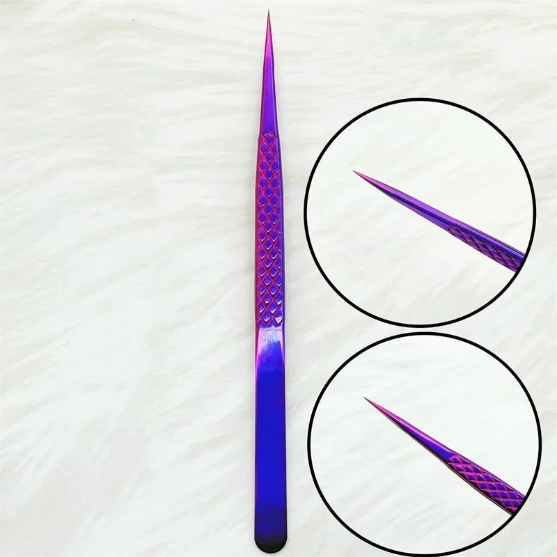 1PC Eyelash Extension Tweezers Lash Applicator Tool Stainless Curved Straight For Eyelash Tongs False Clip Makeup Nail Art Tool
