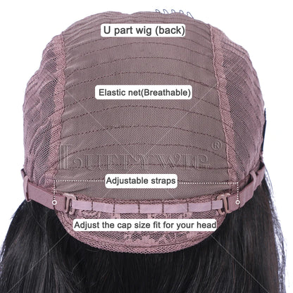 Kinky Curly V Part Wig Human Hair Upgrade Upart Wig No Leave Out Thin Part Kinky Curly Human Hair Wig 1x3 V-Part Wig 180%Density