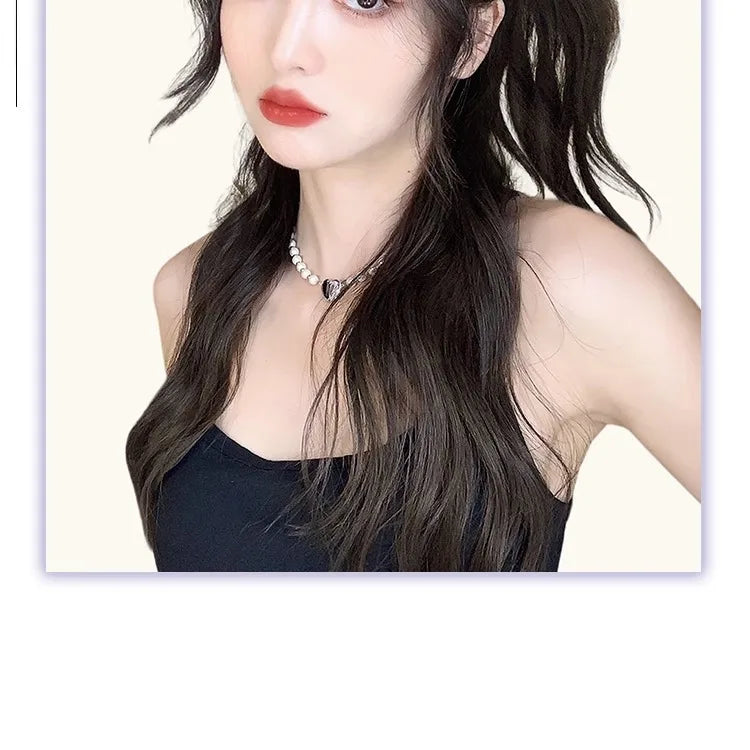 Ashely 14inch Waterfall Half A Ponytail Wig for Woman Clip-on High Ponytail Hair Clips Synthetic Wig High Quality Hair Extension