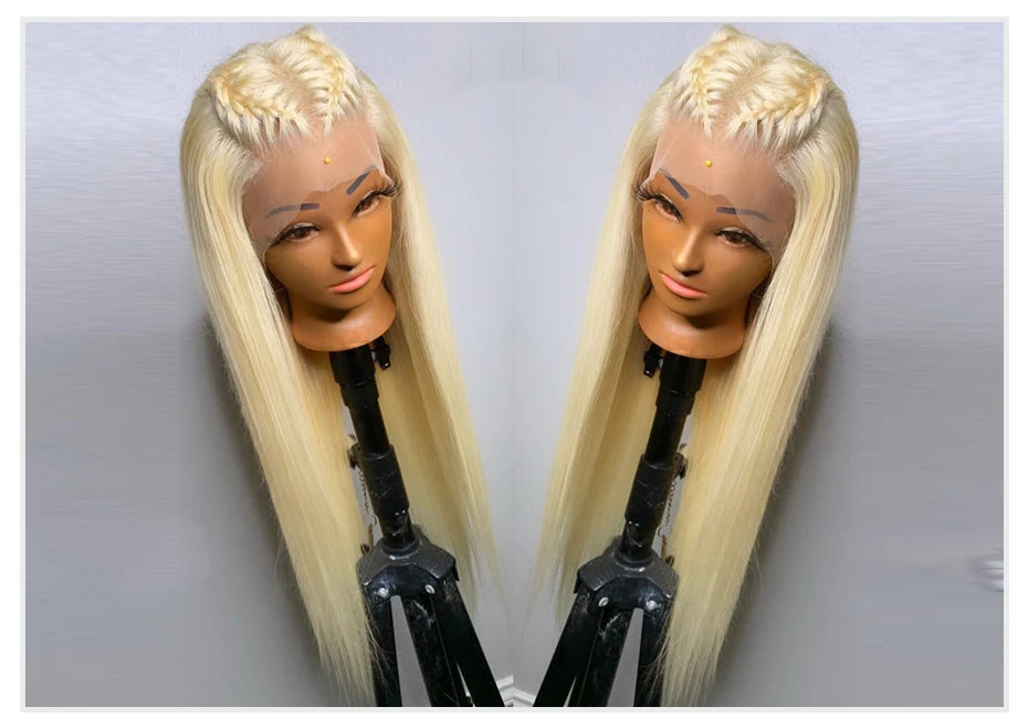 Real 13x4 13x6 HD Lace Frontal Wig 613 Blonde Lace Front Wig Human Hair Bone Straight Human Hair Wigs Pre Plucked with Baby Hair