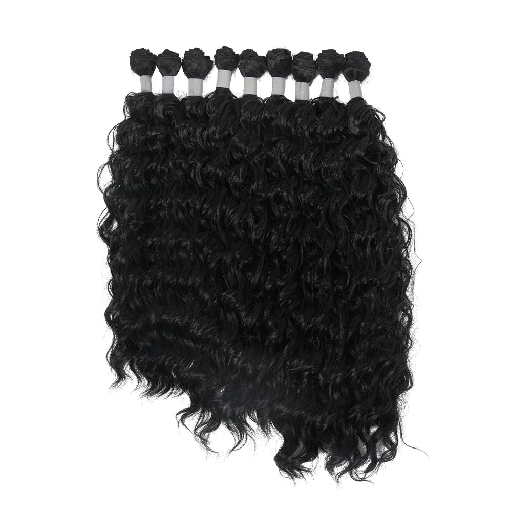 Long Synthetic Hair Bundles 18 20 22inch Loose Curly Hair Exetension Curly Hair Bundles 9PCS For Women
