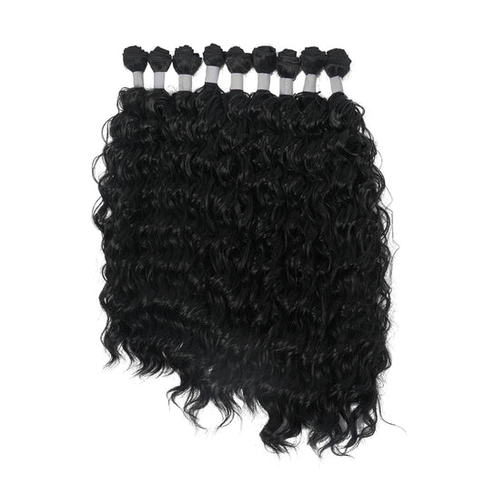 Long Synthetic Hair Bundles 18 20 22inch Loose Curly Hair Exetension Curly Hair Bundles 9PCS For Women