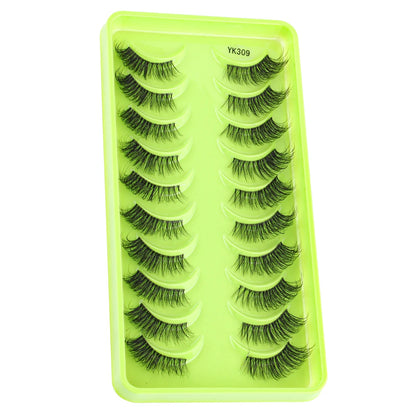 3/10 Pairs Half Lashes Makeup Natural Long Cat Eye Lashes Dramatic False Eyelashes Soft Faux Cils Fake Eyelash Extensions Tool