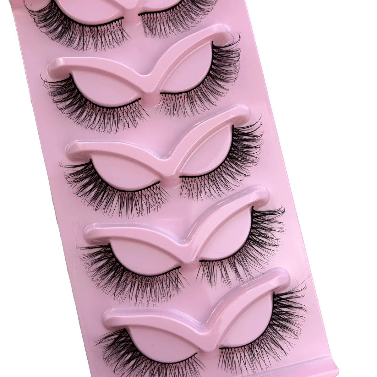 HBZGTLAD Cat Eye Lashes Natural Look Fox False Eyelashes Gorgeous Wispy & Lightweight Faux Mink Lashes for Doll Eye Makeup