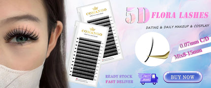 CoMango New Spire Lashes Tower Fans Premade Spikes Eyelash Extensions Single/Mix 8-15mm for Anime Eyelashes Makeup Free Shipping