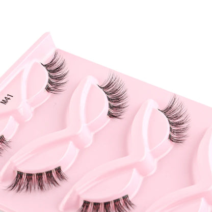 Cat Eye Lash 3/5/10 Pairs Half Lashes Natural Long False Eyelashes Wispy 3D Mink Lashes Volume Faux Cilios Extension Makeup Tool