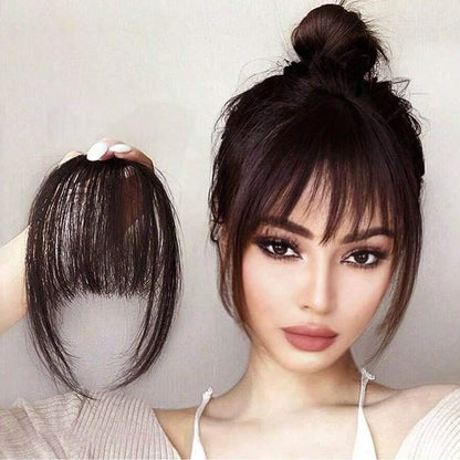 Clip-in bangs fronts neat dark brown bangs hairpieces wig hair piece bangs hairpieces clip-in hair extensions women hairpieces