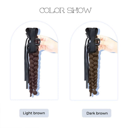 Ponytail Extension Bow Claw Curly Wavy Clip in Hairpiece Ponytail Hair Extensions Long Pony Tail Synthetic for Women Girl Daily