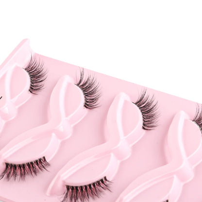 Cat Eye Lash 3/5/10 Pairs Half Lashes Natural Long False Eyelashes Wispy 3D Mink Lashes Volume Faux Cilios Extension Makeup Tool