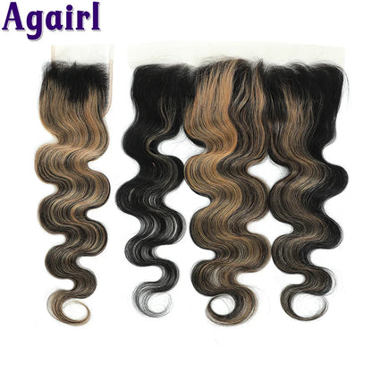 1B/27 Highlights Blonde Body Wave Bundles With Frontal Brazilian Human Hair Bundles With Closure 13X4 Lace Frontal With Bundles