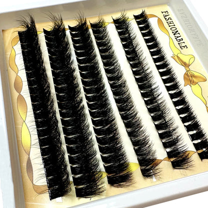 300/120PCS 5D Fluffy Cluster Lashes 30D-100D Natural Thick Eyelash Clusters Individual Lashes DIY Eyelashes Extension Makeup