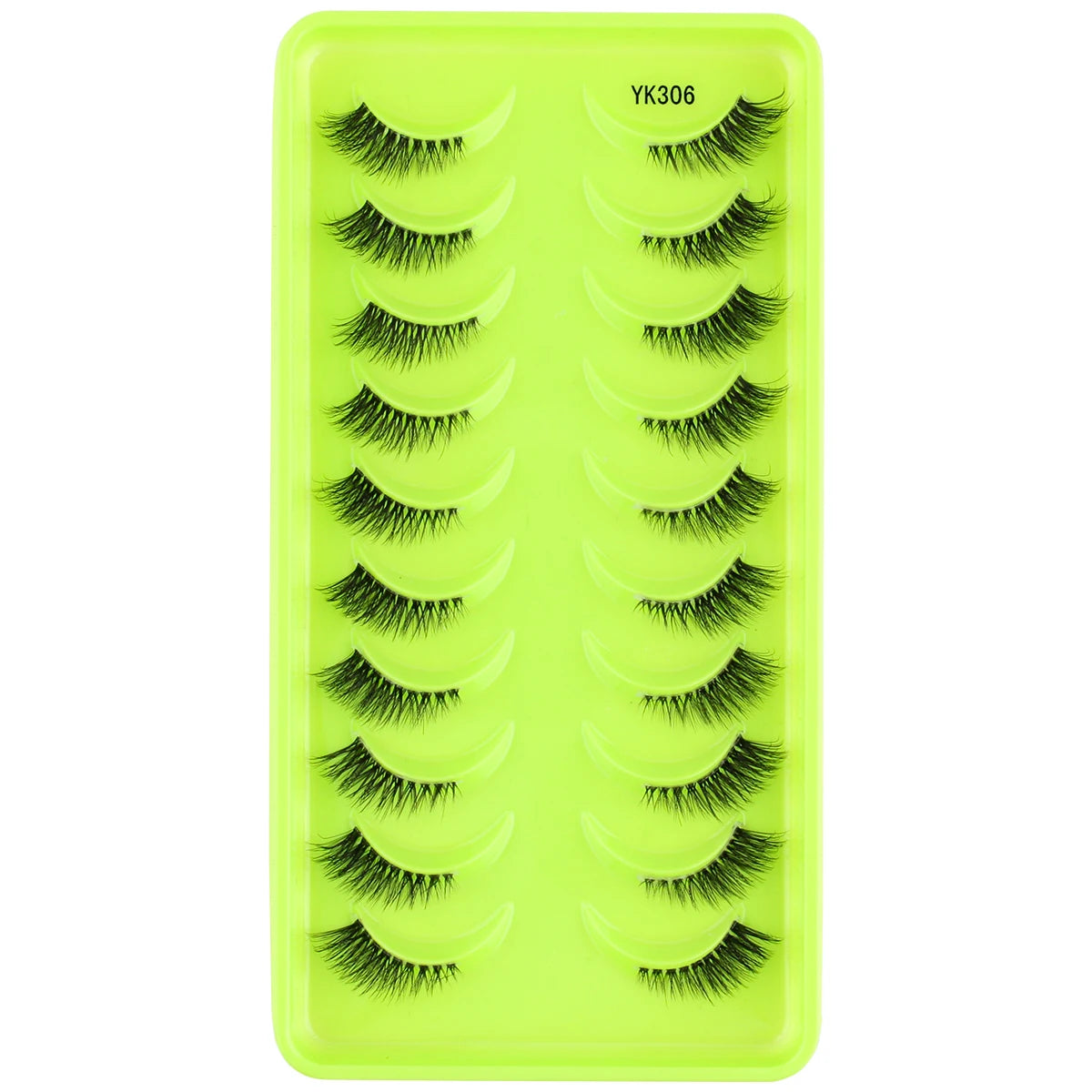3D Mink Lashes 3/10 Pairs Cat Eye Half Lashes Natural Long False Eyelashes Strip Makeup Soft Fake Eyelash Extension Make Up Tool