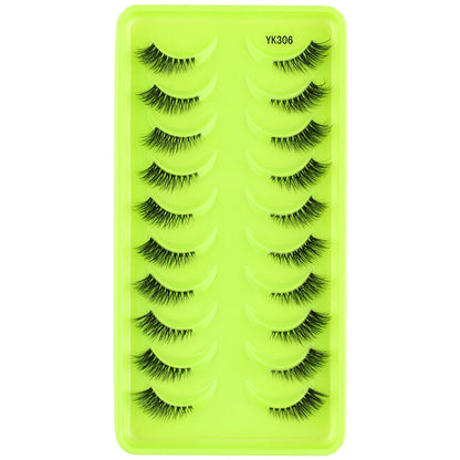 3D Mink Lashes 3/10 Pairs Cat Eye Half Lashes Natural Long False Eyelashes Strip Makeup Soft Fake Eyelash Extension Make Up Tool