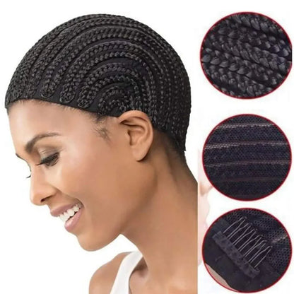Braided Wig Cap For Crochet Hair Braids Breathable Cornrow Cap for Making Synthetic Wig Women Crochet Wigs 1 Piece