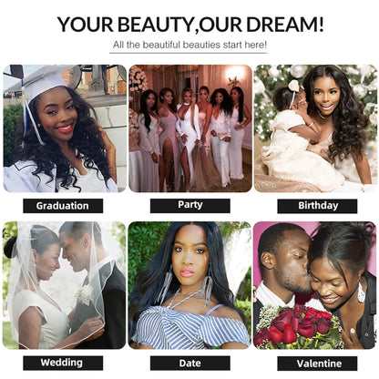 Curly Crochet Human Hair Extensions Knotless Pre-Separated Human Hair Water Wave Feather Hair Extensions 120g 100strands