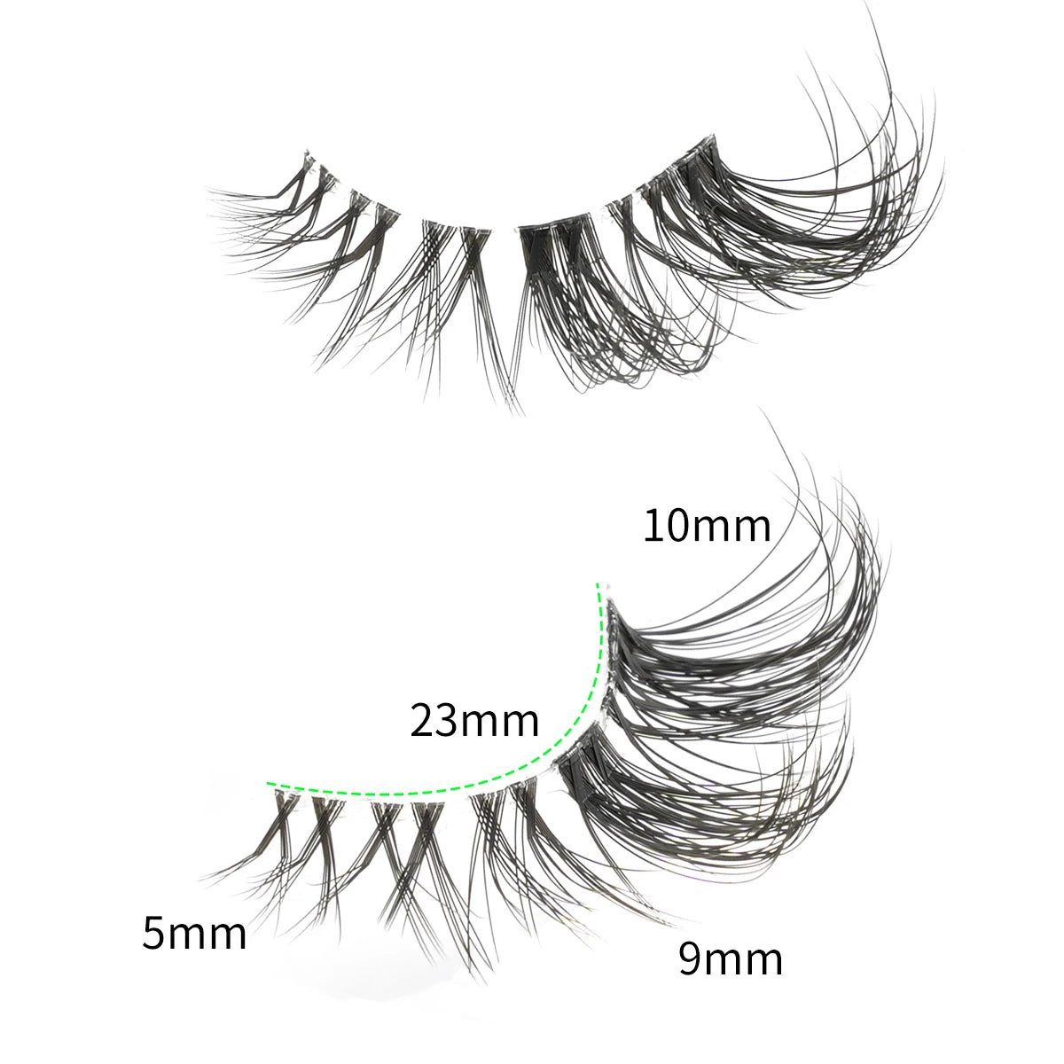 3D Mink Lashes 3/10 Pairs Cat Eye Half Lashes Natural Long False Eyelashes Strip Makeup Soft Fake Eyelash Extension Make Up Tool