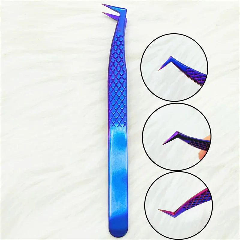 1PC Eyelash Extension Tweezers Lash Applicator Tool Stainless Curved Straight For Eyelash Tongs False Clip Makeup Nail Art Tool